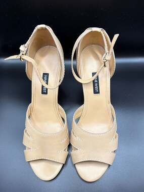 NINE WEST Women's Lilly Cork Wedge Ankle-Size 9